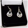 Image 1 : #25- WHITE TOPAZ GEMSTONE EARRINGS