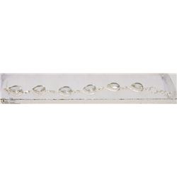 #23-WHITE TOPAZ  GEMSTONE BRACELET