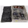 Image 1 : FLAT OF DESIGNER SUNGLASSES SOLD WITH 3 LEATHER