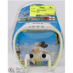LOT OF 2 WIRELESS MP3 HEADPHONES