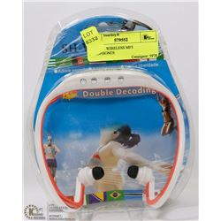 LOT OF 2 WIRELESS MP3 HEADPHONES