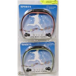 LOT OF 2 SPORTS DIGITAL MUSIC PLAYER HEADPHONES