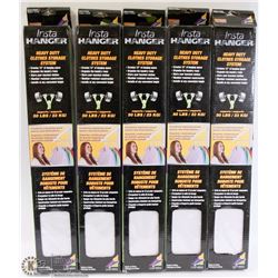 LOT OF 5 INSTA HANGER HOLDS UP TO 50LBS