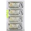 Image 1 : LOT OF 4 - 1973 CANADIAN DOLLAR BILLS