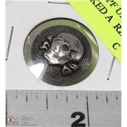 NAZI TOTEMKOPF UNIFORM BUTTON MARKED A  RZM 155/38