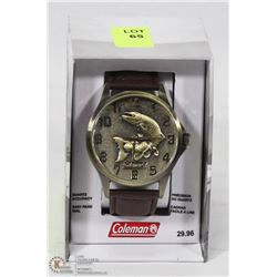 MENS COLEMAN SPORT FISHING WATCH ,EASY READ