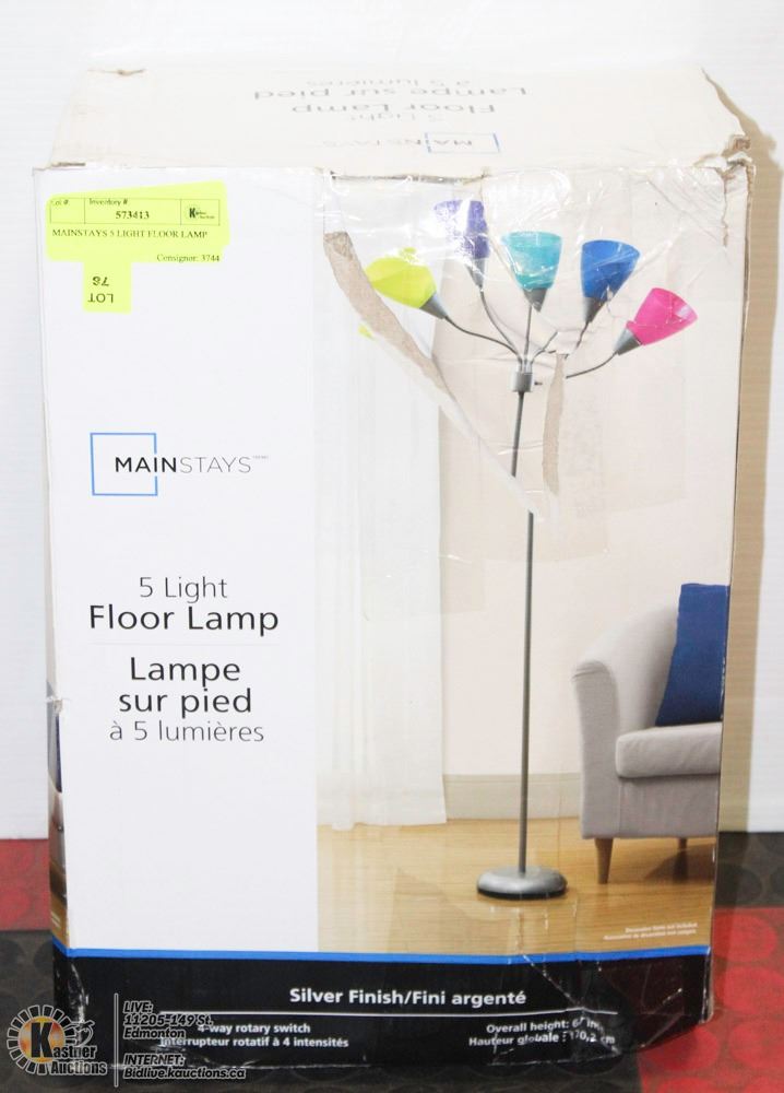 Mainstays 5 light floor lamp deals