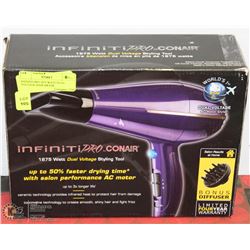 INFINITI PRO 1875 WATT DUAL VOLTAGE HAIR DRYER