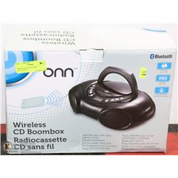 WIRELESS CD BOOM BOX ,BLUETOOTH