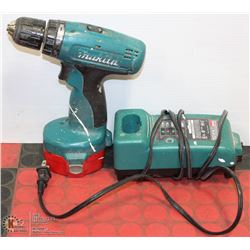 MAKITA 14.4V CORDLESS DRILL WITH CHARGER AND 1