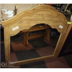 MIRROR WITH DECORATIVE  WOOD FRAME 39"X37"