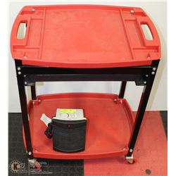 ROLLING SHOP CART  WITH PORTABLE HEATER