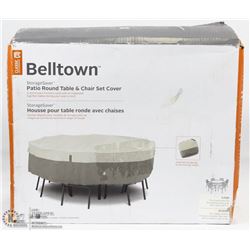 BELLTOWN PATIO ROUND TABLE & CHAIR SET COVER