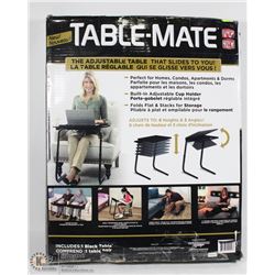 TABLE-MATE ,ADJUSTABLE TABLE THAT SLIDES WITH YOU