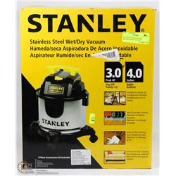 STANLEY STAINLESS STEEL WET/DRY SHOP VACUUM