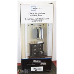 MAINSTAYS CLOSET ORGANIZER WITH DRAWERS