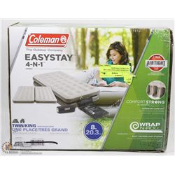 COLEMAN EASY STAY 4-IN-1 AIR MATTRESS TWIN-KING