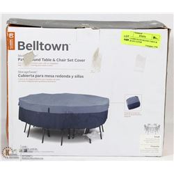 BELLTOWN PATIO ROUND TABLE & CHAIR SET COVER