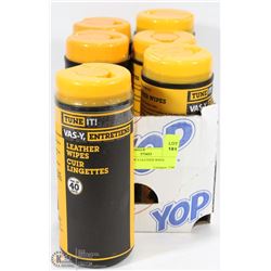BUNDLE OF 6 CANS OF LEATHER WIPES