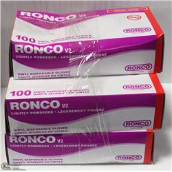 500 MEDIUM RONCO LIGHTLY POWDERED VINYL GLOVES