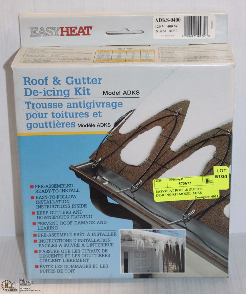 EASYHEAT ROOF & GUTTER DEICING KIT MODEL ADKS Kastner Auctions