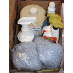 FLAT OF CLEANING SUPPLIES + CLEANING PRODUCTS