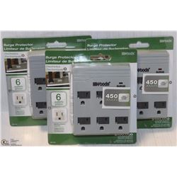 3 WOODS 450 JOULES SURGE PROTECTOR-6 OUTLETS