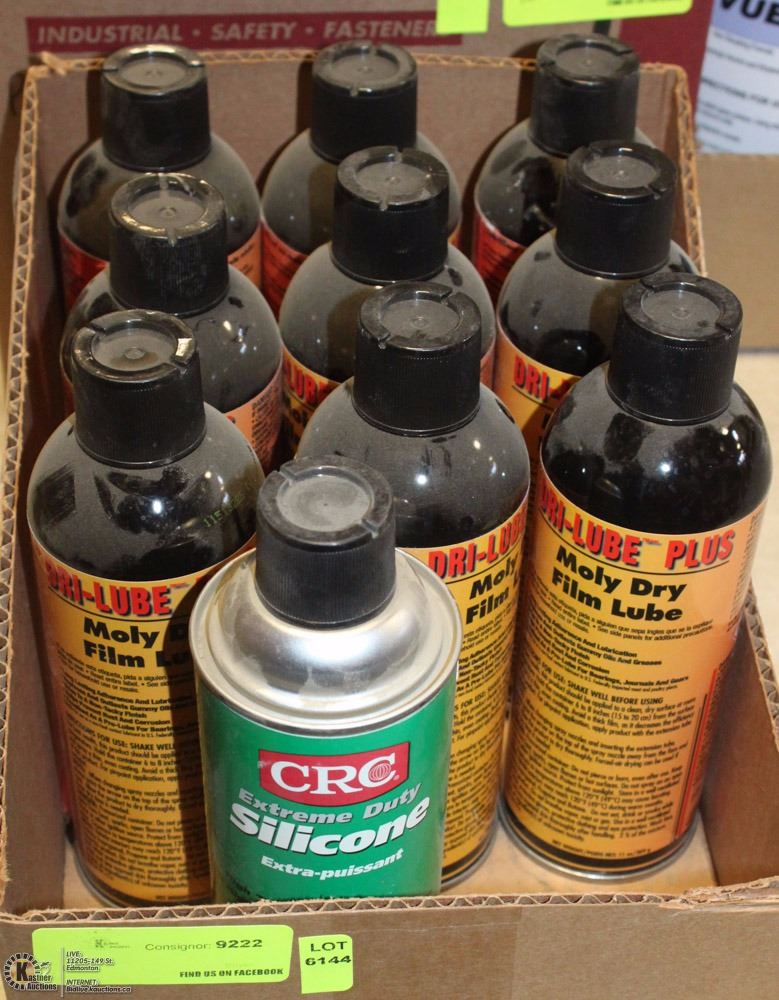 10 CANS OF DRILUBE PLUS MOLY DRY FILM LUBE