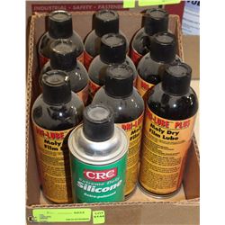 10 CANS OF DRI-LUBE PLUS MOLY DRY FILM LUBE