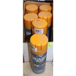 LOT OF 6 CANS OF CAT-YELLOW FLEET/FARM EQUIP.PAINT