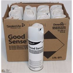 12 CANS OF GOODSENSE NO-SMOKE ODOR COUNTERACTANT