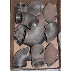 LOT OF 12, 3" CAST IRON ELBOWS
