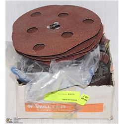 LOT OF ABRASIVE ROLLS + PADS + DISCS