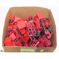 BOX OF ASSORTED LOCK-OUT CLIPS