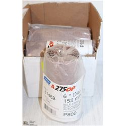 5 ROLLS OF NORTON 6" ABRASIVE SANDING PADS