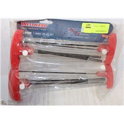 WESTWARD 9-PIECE T-HANDLE HEX KEY SET
