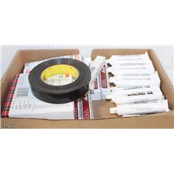 FLAT W/ GASKET SEALER, EPOXY MIXTURE, 3M TAPE,