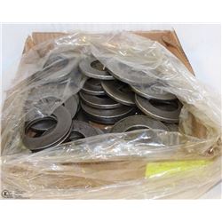 BOX OF 3.25" METAL WASHERS