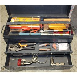 METAL TOOL BOX W/ CONTENTS