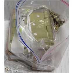 3 SETS OF 3 SOLID BRASS 4.5" HEAVY DUTY HINGES