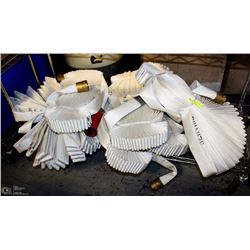 6 NEW 100' WATER HOSES (3 HAVE NOZZLES)