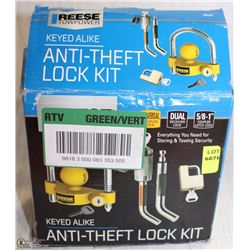 ANTI-THEFT LOCK KIT FOR TRAILER HITCH