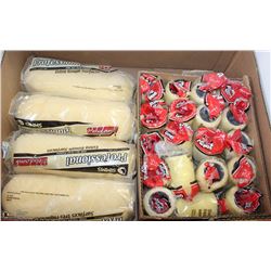 FLAT OF ASSORTED PAINT ROLLERS