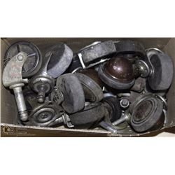 BOX OF ASST CASTOR WHEELS