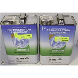 LOT OF TWO 1 GAL JUGS OF REFRIGERATION LUBRICANT