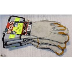 PAIR OF GANTS HERCULES XL LEATHER WORK GLOVES