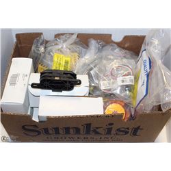 LOT OF HEAT-SHRINK, LAMPS , HEADLIGHT SOCKETS