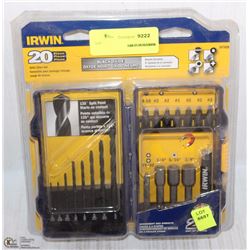 NEW IRWIN 20-PIECE DRILL/DRIVER SET