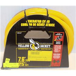 YELLOWJACKET GENERATOR EXT. CORD-25 FT, 25AMP