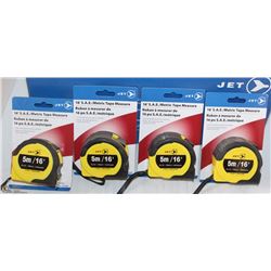 LOT OF 4 NEW JET TAPE MEASURES